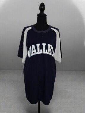 #X10 Valley Navy & White Baseball-Style Tee